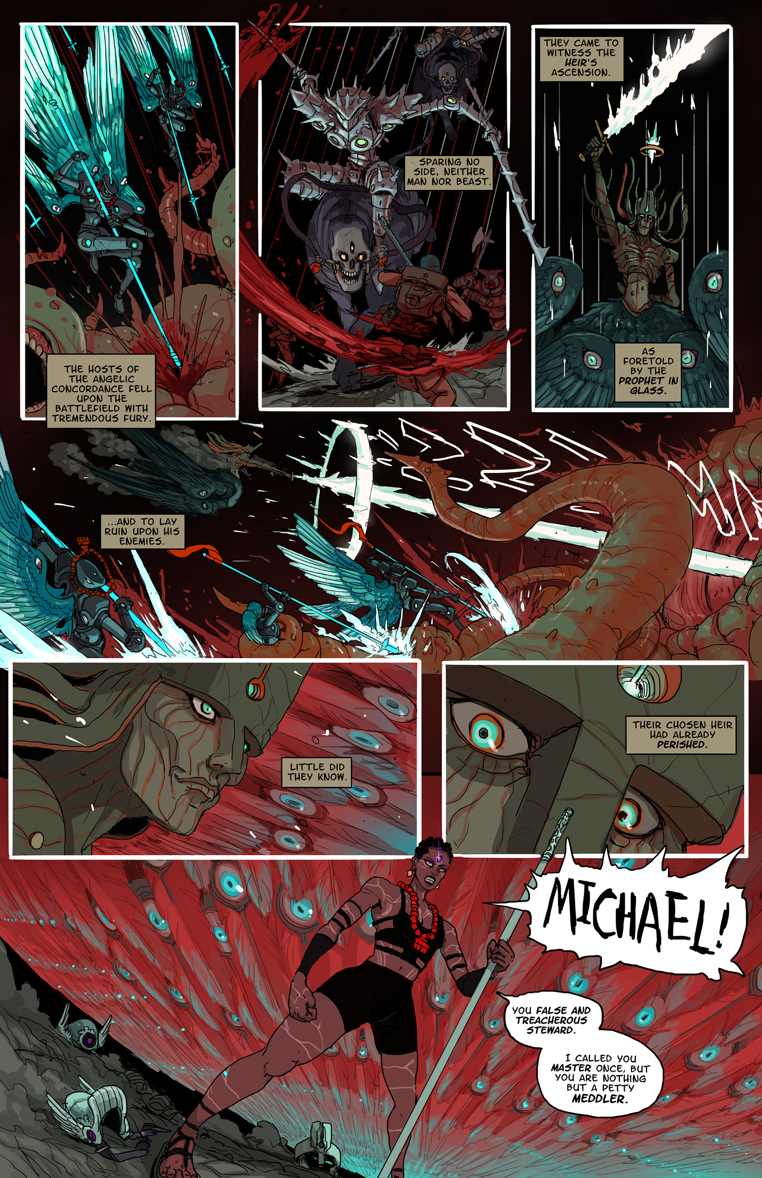 very powerful character in comic, "Kill Six Billion Demons", his name is Mike